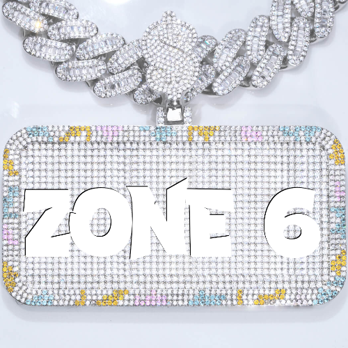 CUSTOM LETTER NECKLACE 3D COLORFUL SQUARE