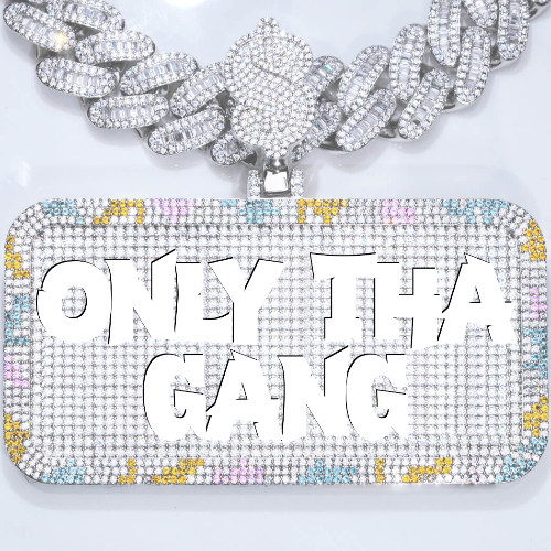 CUSTOM LETTER NECKLACE 3D COLORFUL SQUARE