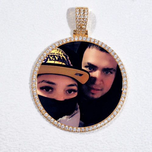 MEDIUM 3D CIRCLE CUSTOM PICTURE PENDANT