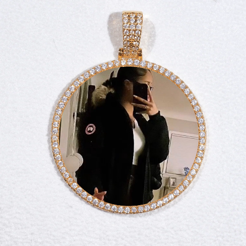 MEDIUM 3D CIRCLE CUSTOM PICTURE PENDANT
