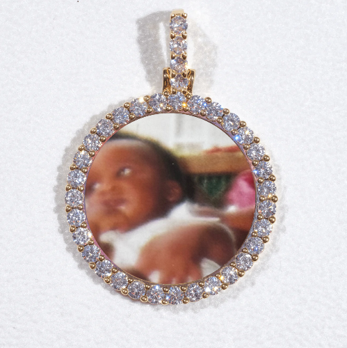 3D CIRCLE CUSTOM PICTURE PENDANT SMALL SIZE