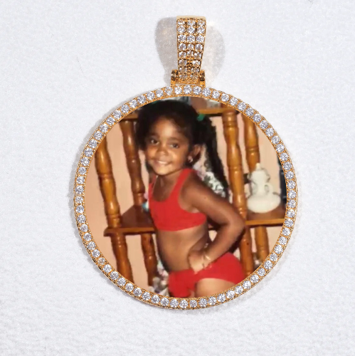 MEDIUM 3D CIRCLE CUSTOM PICTURE PENDANT