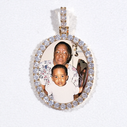 3D Oval Custom Picture Pendant