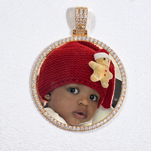 MEDIUM 3D CIRCLE CUSTOM PICTURE PENDANT