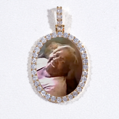 3D Oval Custom Picture Pendant
