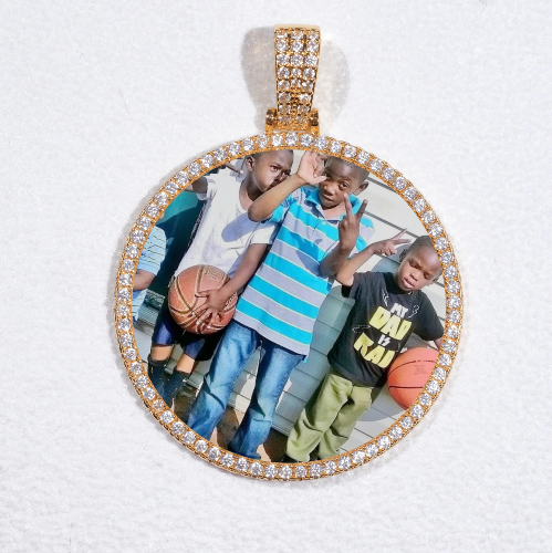 MEDIUM 3D CIRCLE CUSTOM PICTURE PENDANT