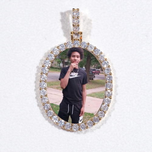 3D Oval Custom Picture Pendant