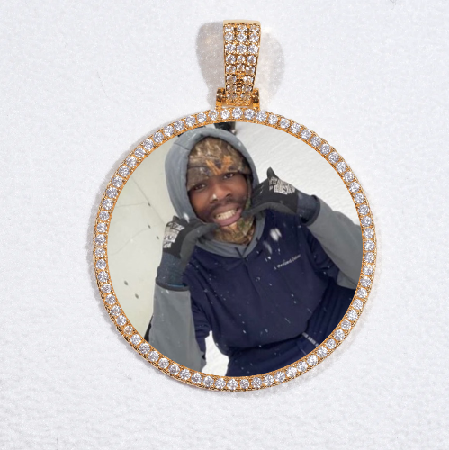 MEDIUM 3D CIRCLE CUSTOM PICTURE PENDANT