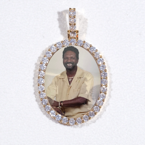 3D Oval Custom Picture Pendant