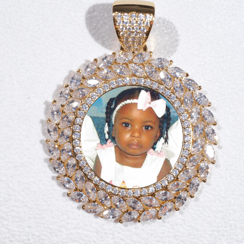 Large 3D Wheat Ear Custom Picture Pendant