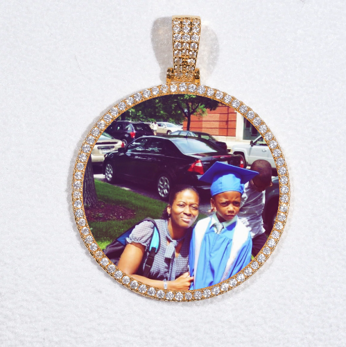 MEDIUM 3D CIRCLE CUSTOM PICTURE PENDANT
