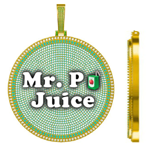 CUSTOM LETTER NECKLACE 3D BIG DISC