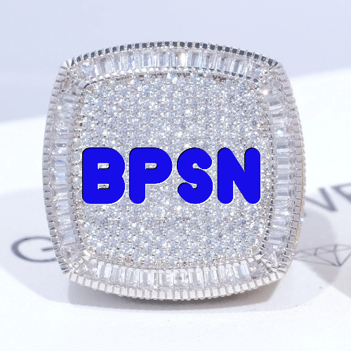 CUSTOM LETTER 3D ICED RING