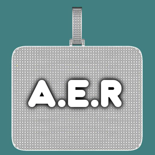 CUSTOM LETTER NECKLACE 3D BIG SQUARE