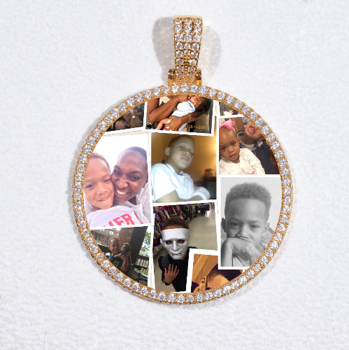 MEDIUM 3D CIRCLE CUSTOM PICTURE PENDANT