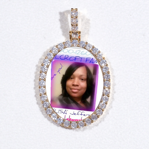 3D Oval Custom Picture Pendant