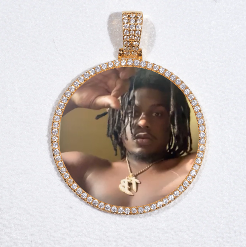 MEDIUM 3D CIRCLE CUSTOM PICTURE PENDANT