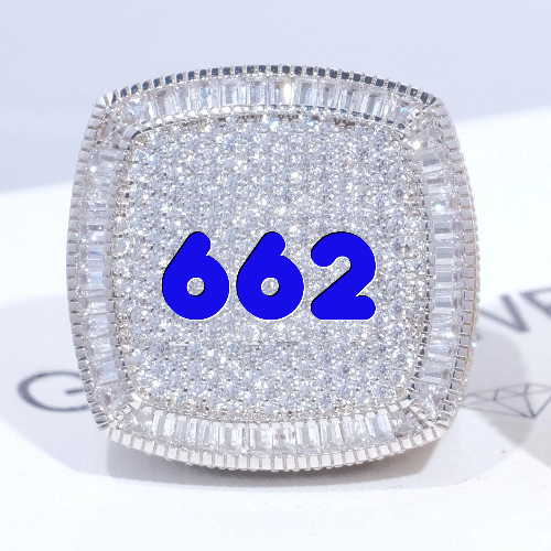 CUSTOM LETTER 3D ICED RING