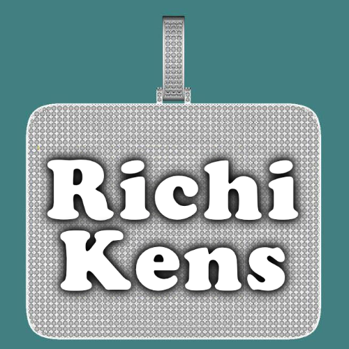 CUSTOM LETTER NECKLACE 3D BIG SQUARE