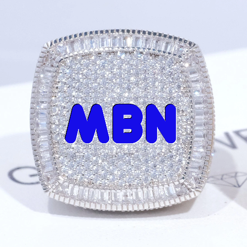 CUSTOM LETTER 3D ICED RING