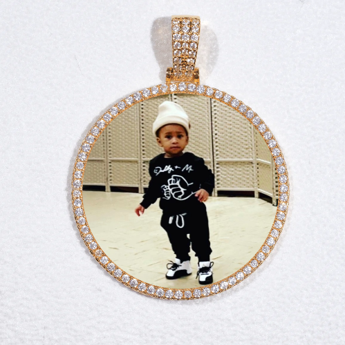 MEDIUM 3D CIRCLE CUSTOM PICTURE PENDANT