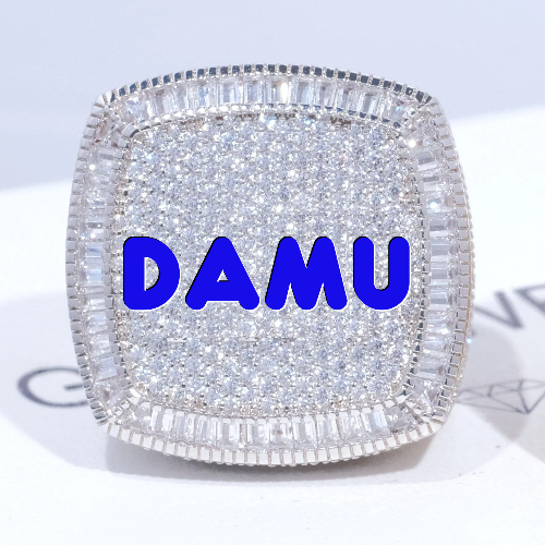 CUSTOM LETTER 3D ICED RING
