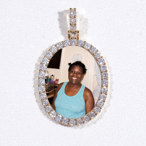 3D Oval Custom Picture Pendant