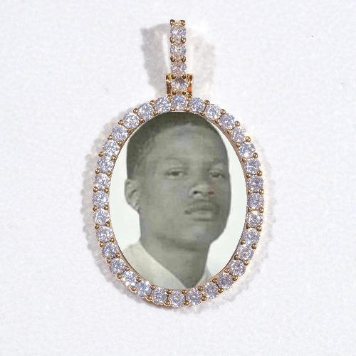 3D Oval Custom Picture Pendant