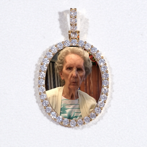 3D Oval Custom Picture Pendant