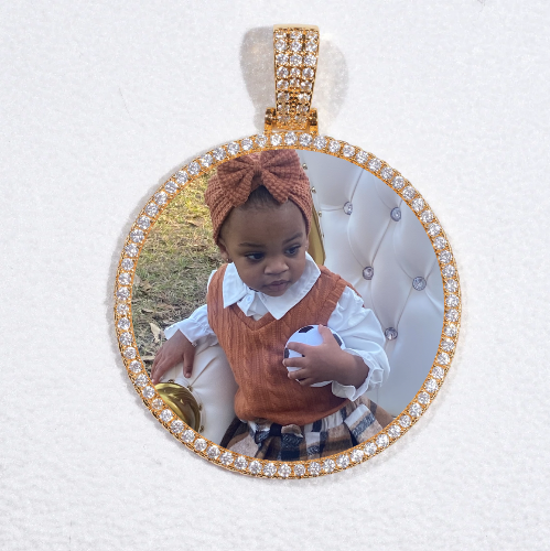 MEDIUM 3D CIRCLE CUSTOM PICTURE PENDANT