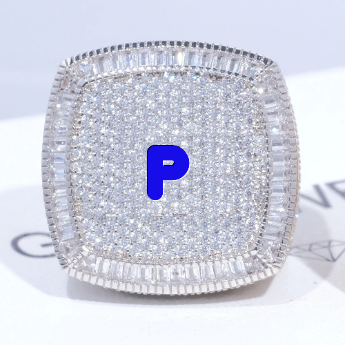 CUSTOM LETTER 3D ICED RING