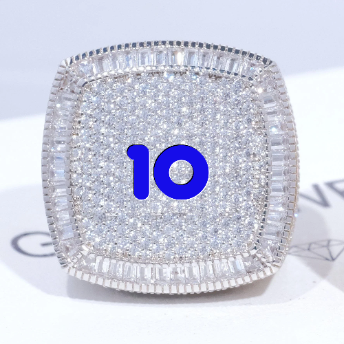 CUSTOM LETTER 3D ICED RING
