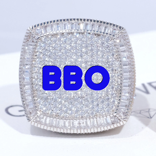 CUSTOM LETTER 3D ICED RING