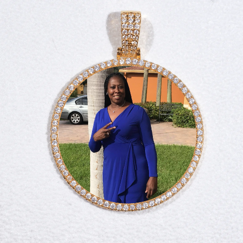 MEDIUM 3D CIRCLE CUSTOM PICTURE PENDANT