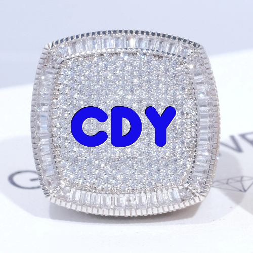 CUSTOM LETTER 3D ICED RING