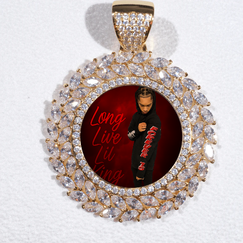 Large 3D Wheat Ear Custom Picture Pendant