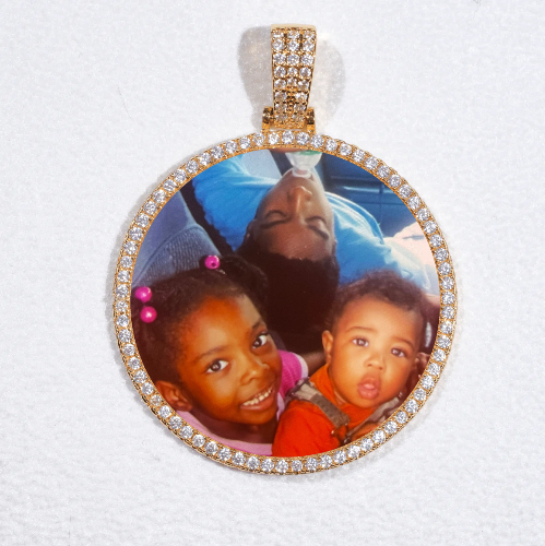 MEDIUM 3D CIRCLE CUSTOM PICTURE PENDANT