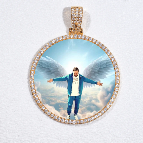 MEDIUM 3D CIRCLE CUSTOM PICTURE PENDANT
