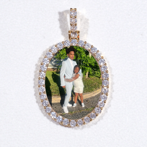 3D Oval Custom Picture Pendant
