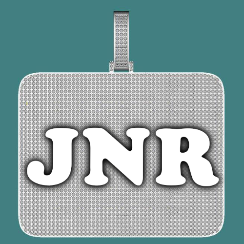 CUSTOM LETTER NECKLACE 3D BIG SQUARE
