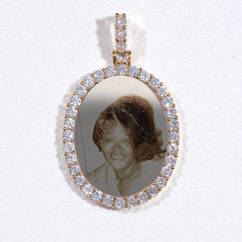 3D Oval Custom Picture Pendant