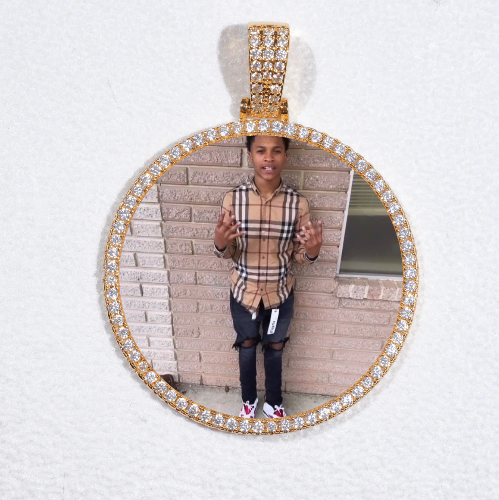 MEDIUM 3D CIRCLE CUSTOM PICTURE PENDANT