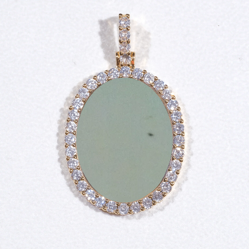 3D Oval Custom Picture Pendant