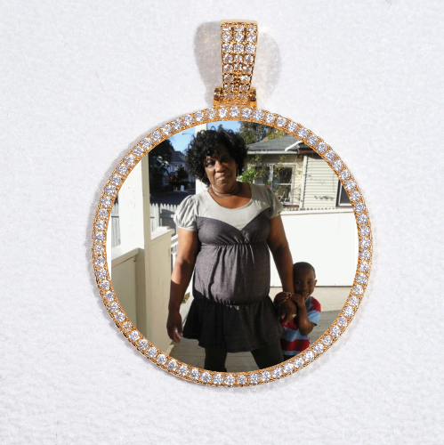 MEDIUM 3D CIRCLE CUSTOM PICTURE PENDANT