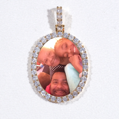 3D Oval Custom Picture Pendant