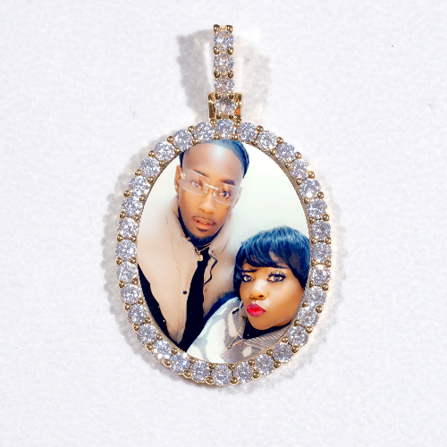 3D Oval Custom Picture Pendant