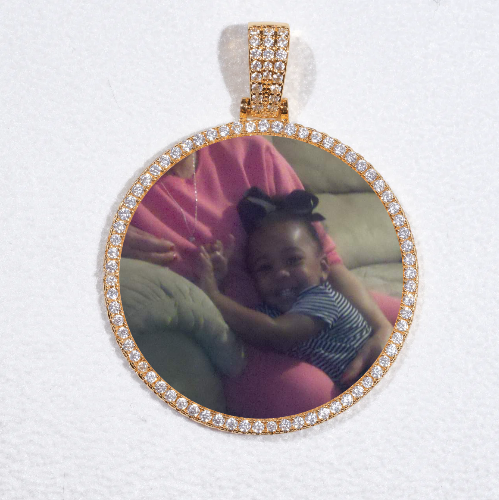 MEDIUM 3D CIRCLE CUSTOM PICTURE PENDANT