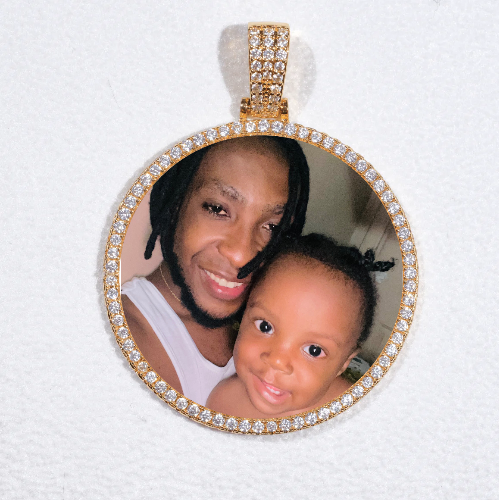 MEDIUM 3D CIRCLE CUSTOM PICTURE PENDANT