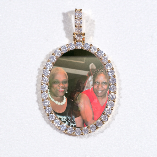 3D Oval Custom Picture Pendant