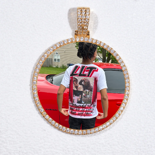 MEDIUM 3D CIRCLE CUSTOM PICTURE PENDANT
